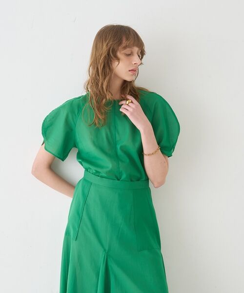 DESIGNWORKS / デザインワークス シャツ・ブラウス | 【セットアップ対応】シアーコットンオーガンジーブラウス【予約】 | 詳細11