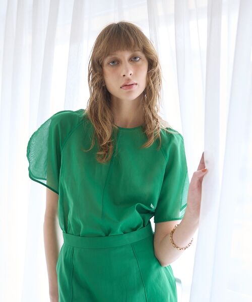 DESIGNWORKS / デザインワークス シャツ・ブラウス | 【セットアップ対応】シアーコットンオーガンジーブラウス【予約】 | 詳細13