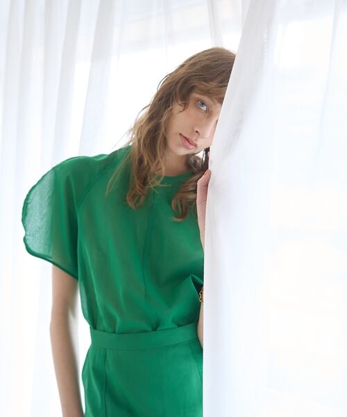 DESIGNWORKS / デザインワークス シャツ・ブラウス | 【セットアップ対応】シアーコットンオーガンジーブラウス【予約】 | 詳細15