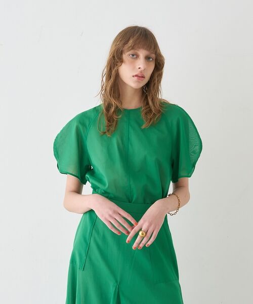 DESIGNWORKS / デザインワークス シャツ・ブラウス | 【セットアップ対応】シアーコットンオーガンジーブラウス【予約】 | 詳細9