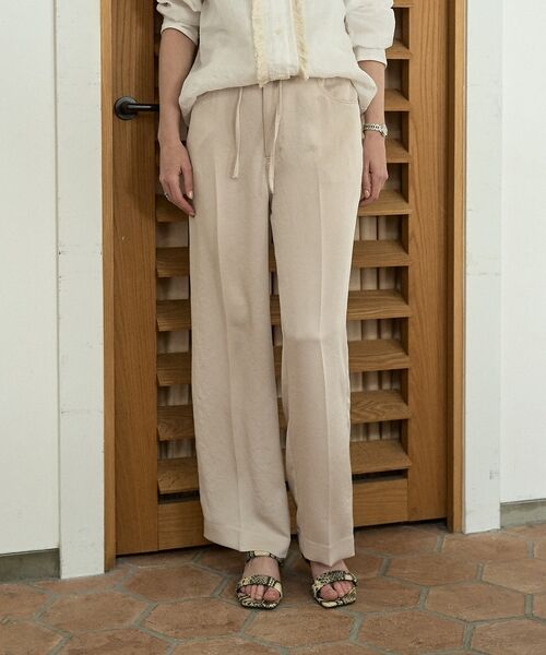 DESIGNWORKS / デザインワークス パンツ | ヴィンテージサテンセンタープレスイージーパンツ【予約】 | 詳細1