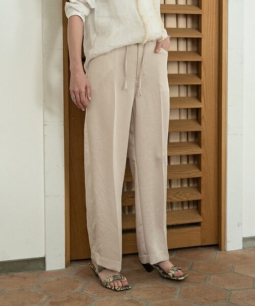 DESIGNWORKS / デザインワークス パンツ | ヴィンテージサテンセンタープレスイージーパンツ【予約】 | 詳細3