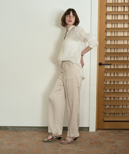 DESIGNWORKS / デザインワークス パンツ | ヴィンテージサテンセンタープレスイージーパンツ【予約】 | 詳細7