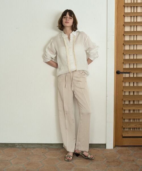 DESIGNWORKS / デザインワークス パンツ | ヴィンテージサテンセンタープレスイージーパンツ【予約】 | 詳細8