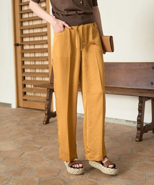 DESIGNWORKS / デザインワークス パンツ | ヴィンテージサテンセンタープレスイージーパンツ【予約】 | 詳細9