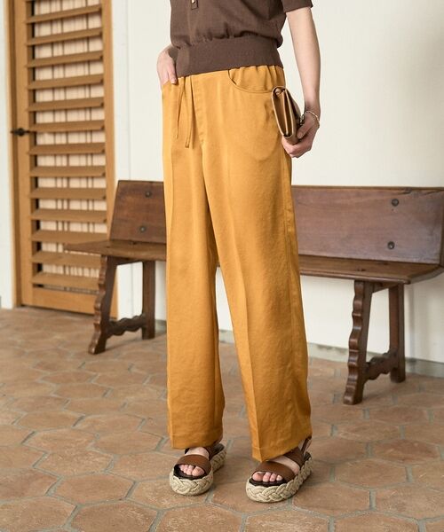 DESIGNWORKS / デザインワークス パンツ | ヴィンテージサテンセンタープレスイージーパンツ【予約】 | 詳細10