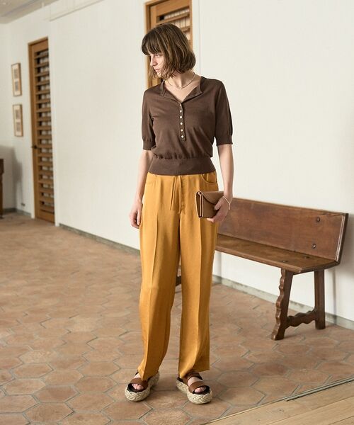 DESIGNWORKS / デザインワークス パンツ | ヴィンテージサテンセンタープレスイージーパンツ【予約】 | 詳細12