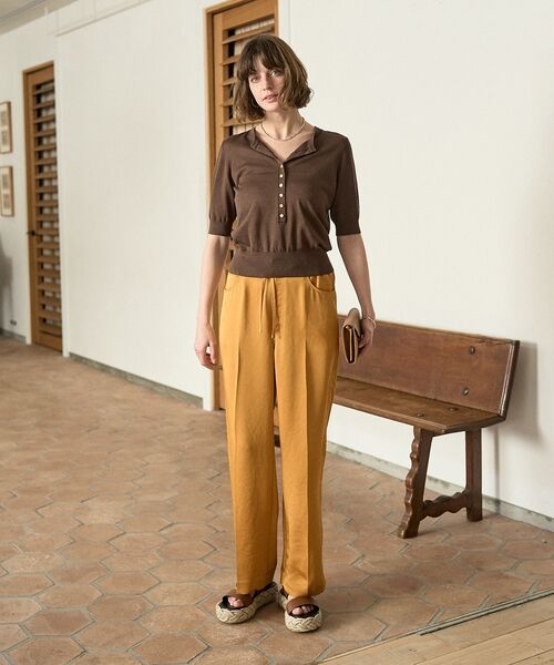 DESIGNWORKS / デザインワークス パンツ | ヴィンテージサテンセンタープレスイージーパンツ【予約】 | 詳細13