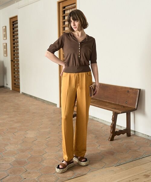DESIGNWORKS / デザインワークス パンツ | ヴィンテージサテンセンタープレスイージーパンツ【予約】 | 詳細15