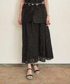 DESIGNWORKS / デザインワークス ロング・マキシ丈スカート | アブストラクトカットジャガードスカート【予約】