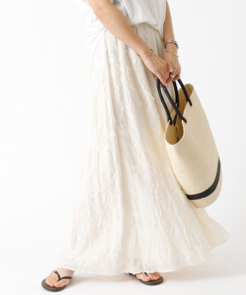 DESIGNWORKS / デザインワークス ロング・マキシ丈スカート | アブストラクトカットジャガードスカート【予約】 | 詳細1