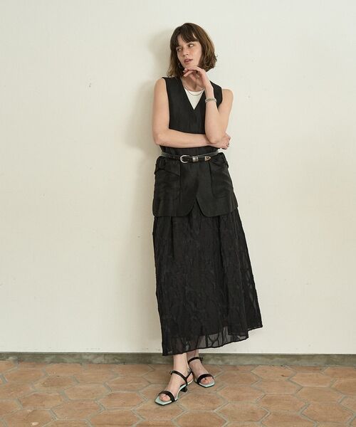 DESIGNWORKS / デザインワークス ロング・マキシ丈スカート | アブストラクトカットジャガードスカート【予約】 | 詳細23