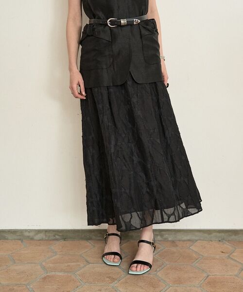 DESIGNWORKS / デザインワークス ロング・マキシ丈スカート | アブストラクトカットジャガードスカート【予約】 | 詳細13