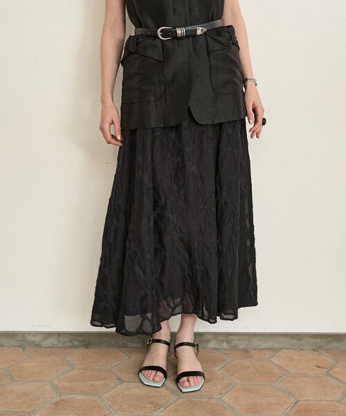 DESIGNWORKS / デザインワークス ロング・マキシ丈スカート | アブストラクトカットジャガードスカート【予約】 | 詳細14