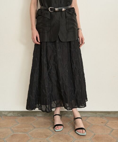 DESIGNWORKS / デザインワークス ロング・マキシ丈スカート | アブストラクトカットジャガードスカート【予約】 | 詳細15