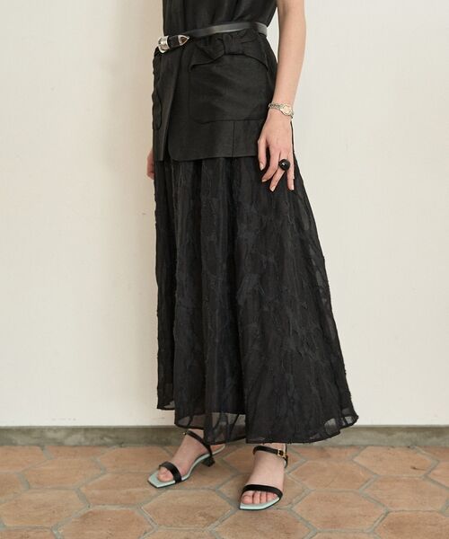 DESIGNWORKS / デザインワークス ロング・マキシ丈スカート | アブストラクトカットジャガードスカート【予約】 | 詳細16