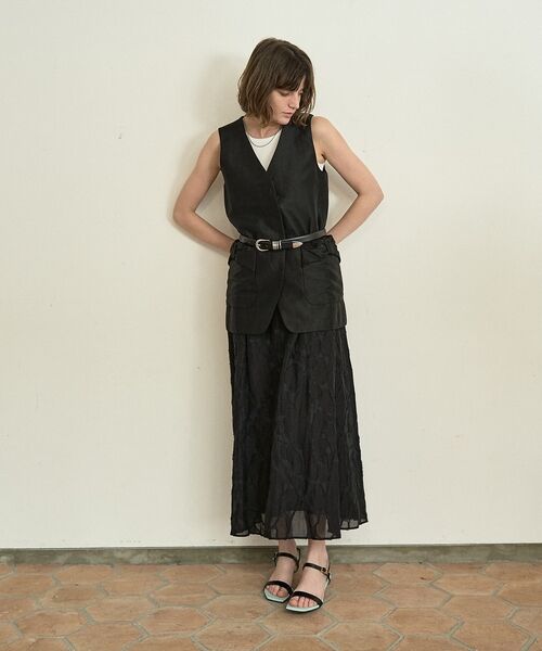 DESIGNWORKS / デザインワークス ロング・マキシ丈スカート | アブストラクトカットジャガードスカート【予約】 | 詳細17