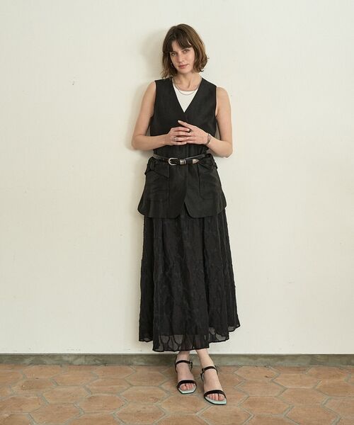 DESIGNWORKS / デザインワークス ロング・マキシ丈スカート | アブストラクトカットジャガードスカート【予約】 | 詳細18