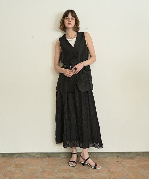 DESIGNWORKS / デザインワークス ロング・マキシ丈スカート | アブストラクトカットジャガードスカート【予約】 | 詳細19