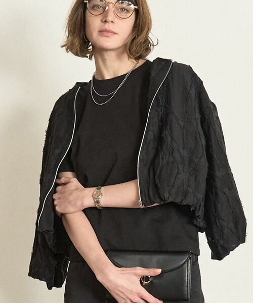 DESIGNWORKS / デザインワークス ブルゾン | アブストラクトカットジャガードブルゾン【予約】（ブラック）