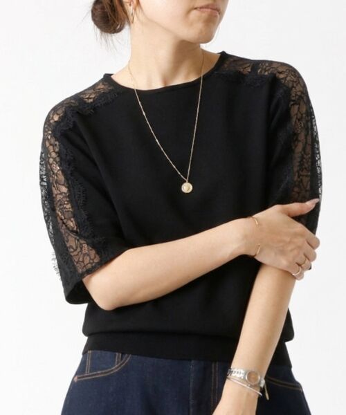 DESIGNWORKS / デザインワークス ニット・セーター | 【セットアップ対応】16ゲージ総針レースプルオーバー【予約】 | 詳細14