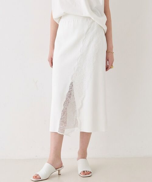 DESIGNWORKS / デザインワークス ミニ・ひざ丈スカート | 【セットアップ対応】16ゲージミラノリブレーススカート【予約】 | 詳細1