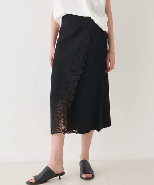 DESIGNWORKS / デザインワークス ミニ・ひざ丈スカート | 【セットアップ対応】16ゲージミラノリブレーススカート【予約】 | 詳細9