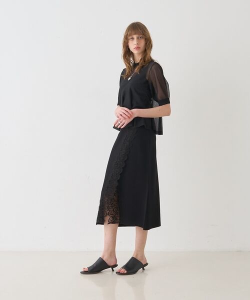 DESIGNWORKS / デザインワークス ミニ・ひざ丈スカート | 【セットアップ対応】16ゲージミラノリブレーススカート【予約】 | 詳細18
