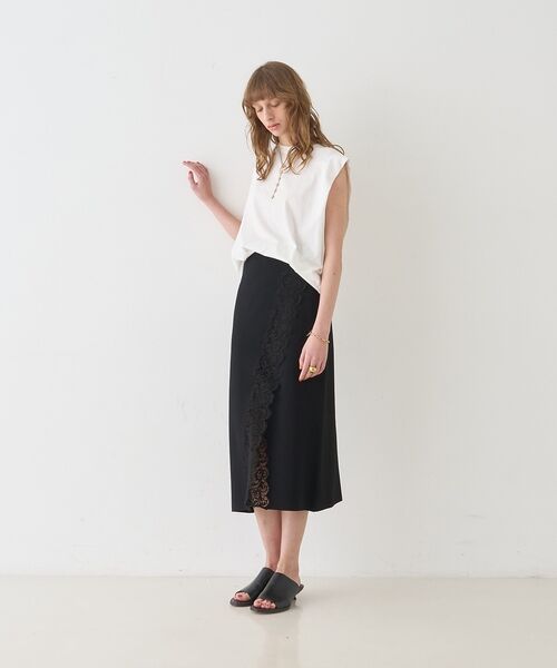 DESIGNWORKS / デザインワークス ミニ・ひざ丈スカート | 【セットアップ対応】16ゲージミラノリブレーススカート【予約】 | 詳細20