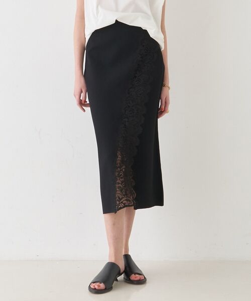 DESIGNWORKS / デザインワークス ミニ・ひざ丈スカート | 【セットアップ対応】16ゲージミラノリブレーススカート【予約】 | 詳細10