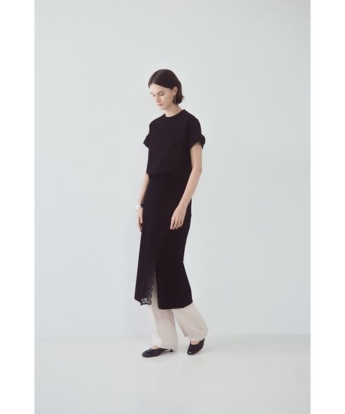 DESIGNWORKS / デザインワークス ミニ・ひざ丈スカート | 【セットアップ対応】16ゲージミラノリブレーススカート【予約】 | 詳細13