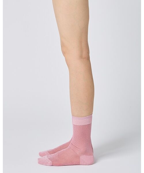 DESIGNWORKS / デザインワークス ソックス | 【babaco/ババコ】Lurex Sheer Socks　ラメシアーソックス/（ピンク）