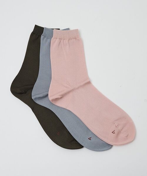 DESIGNWORKS / デザインワークス ソックス | 【babaco/ババコ】 3Pairs of Colores Socks　３足セ（ピンク）