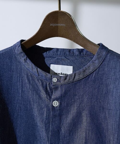 DESIGNWORKS / デザインワークス シャツ・ブラウス | 【:Colon/コロン】バンドカラー　デニムシャツ | 詳細4