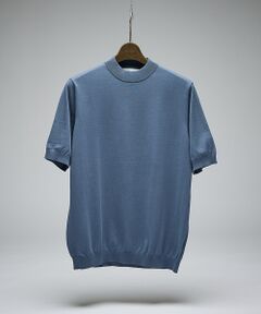 DESIGNWORKS / デザインワークス ニット・セーター | 【Tutto / トゥット】ハイゲージニット モックネック 半袖Tシャツ / H