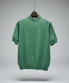 DESIGNWORKS / デザインワークス ニット・セーター | 【Tutto / トゥット】ハイゲージニット モックネック 半袖Tシャツ / H