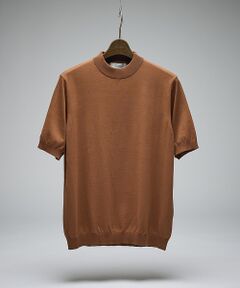DESIGNWORKS / デザインワークス ニット・セーター | 【Tutto / トゥット】ハイゲージニット モックネック 半袖Tシャツ / H