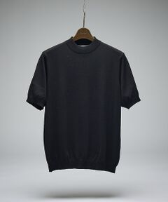 DESIGNWORKS / デザインワークス ニット・セーター | 【Tutto / トゥット】ハイゲージニット モックネック 半袖Tシャツ / H