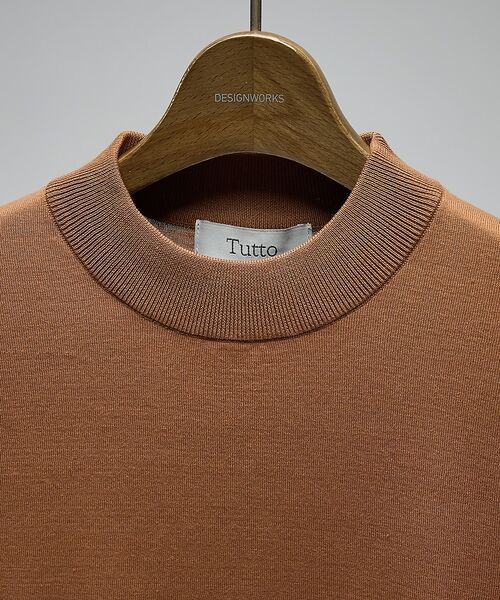 DESIGNWORKS / デザインワークス ニット・セーター | 【Tutto / トゥット】ハイゲージニット モックネック 半袖Tシャツ / H | 詳細11