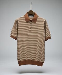 DESIGNWORKS / デザインワークス ポロシャツ | 【Tutto / トゥット】ストライプ ハイゲージ サマーニット クレリックポロ