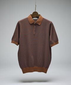 DESIGNWORKS / デザインワークス ポロシャツ | 【Tutto / トゥット】ストライプ ハイゲージ サマーニット クレリックポロ