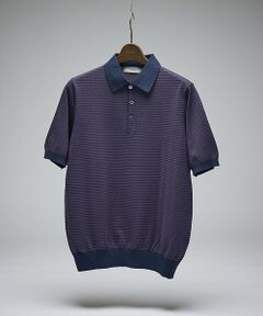 DESIGNWORKS / デザインワークス ポロシャツ | 【Tutto / トゥット】ストライプ ハイゲージ サマーニット クレリックポロ
