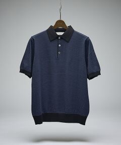 DESIGNWORKS / デザインワークス ポロシャツ | 【Tutto / トゥット】ストライプ ハイゲージ サマーニット クレリックポロ