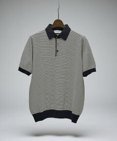 DESIGNWORKS / デザインワークス ポロシャツ | 【Tutto / トゥット】ストライプ ハイゲージ サマーニット クレリックポロ