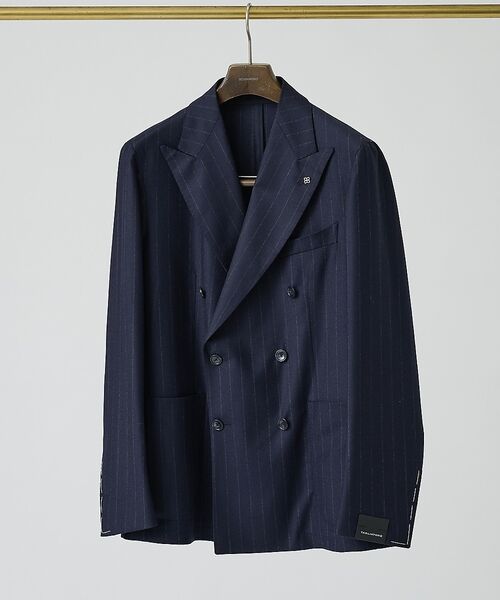 DESIGNWORKS / デザインワークス テーラードジャケット | 【TAGLIATORE/タリアトーレ】ストライプ ダブル ジャケット A-DAR（ブルー系その他1）
