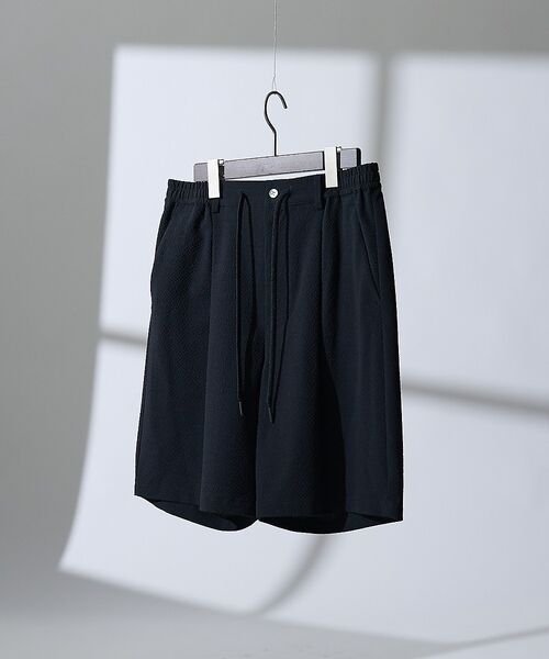 DESIGNWORKS / デザインワークス ショート・ハーフ・半端丈パンツ | シアサッカーショーツ（ブラック）