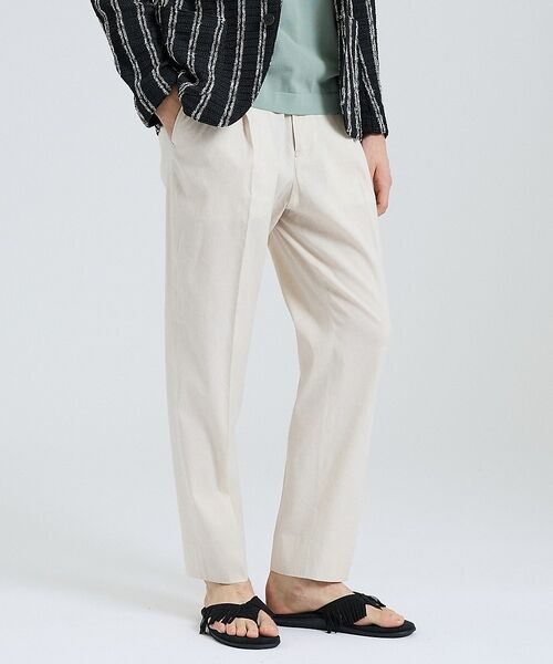 DESIGNWORKS / デザインワークス スラックス・ドレスパンツ | テンセルリネン ワイドテーパード イージーパンツ / ストレッチ / 手洗い可能 | 詳細2