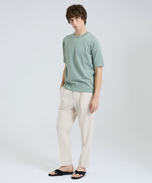 DESIGNWORKS / デザインワークス スラックス・ドレスパンツ | テンセルリネン ワイドテーパード イージーパンツ / ストレッチ / 手洗い可能 | 詳細3