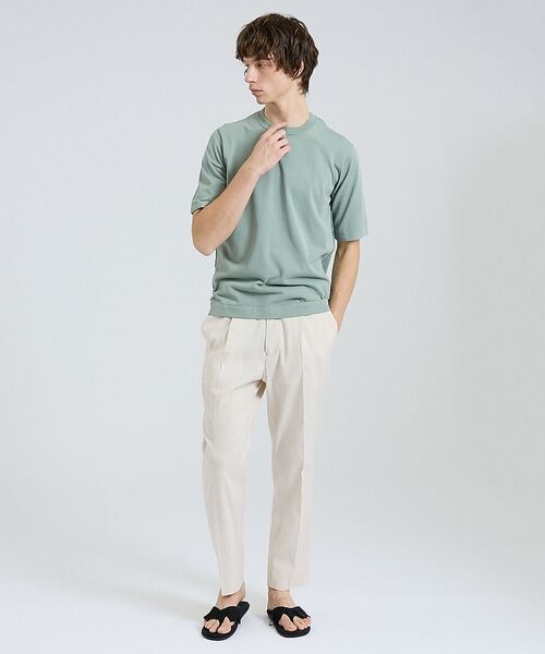 DESIGNWORKS / デザインワークス スラックス・ドレスパンツ | テンセルリネン ワイドテーパード イージーパンツ / ストレッチ / 手洗い可能 | 詳細4