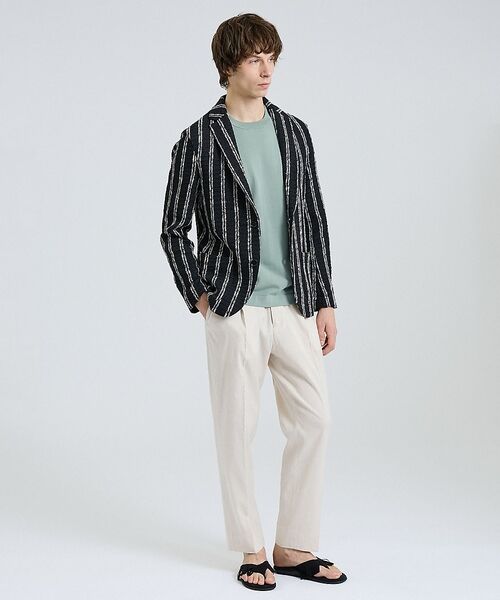 DESIGNWORKS / デザインワークス スラックス・ドレスパンツ | テンセルリネン ワイドテーパード イージーパンツ / ストレッチ / 手洗い可能 | 詳細5